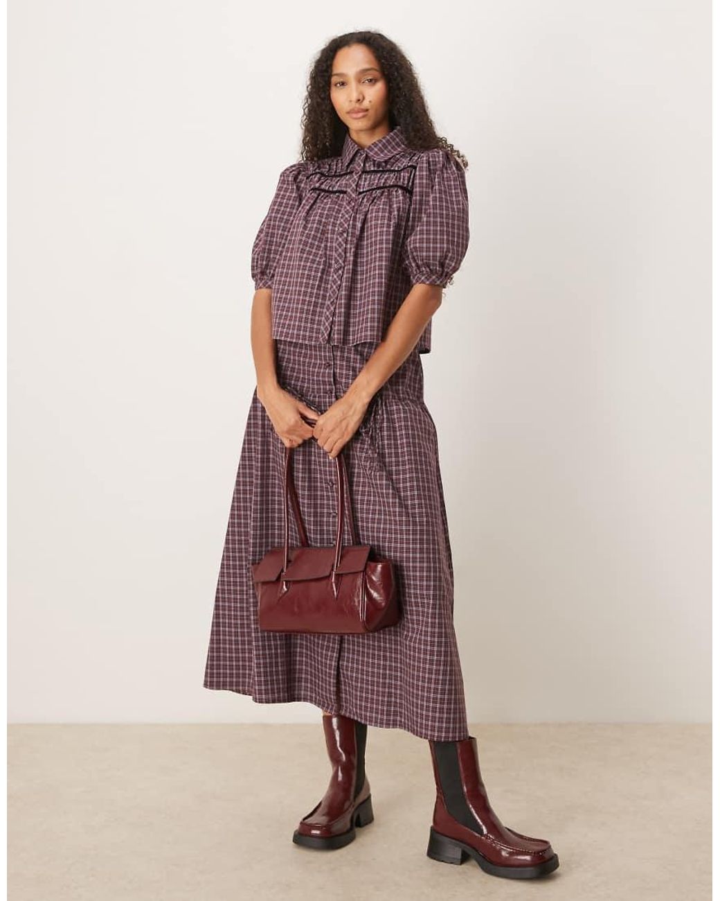 Glamorous Purple Ruched Shirt