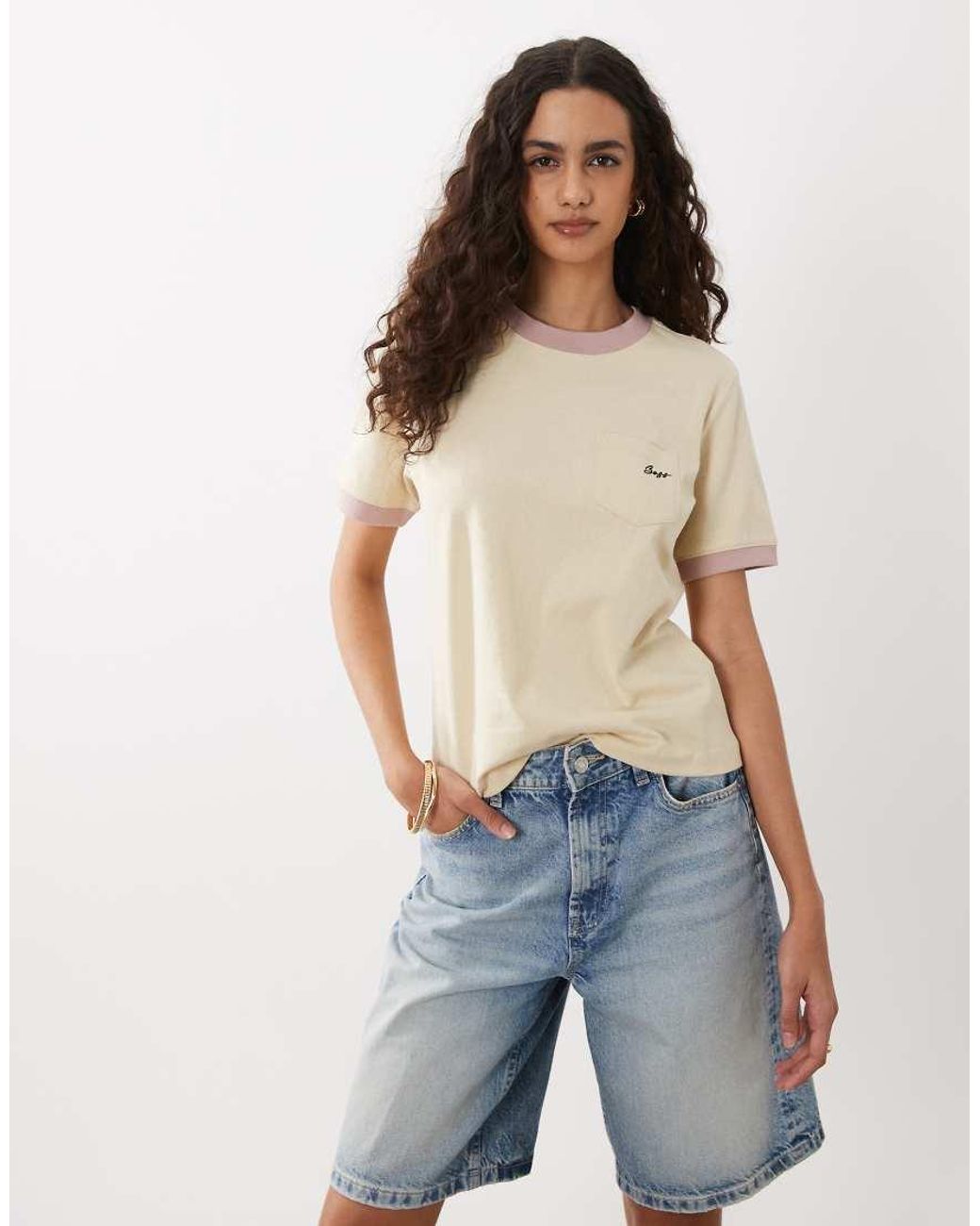 Boss Brown Script Logo T-shirt
