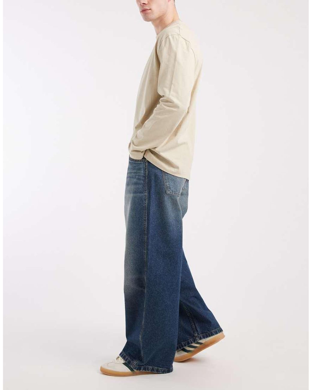 ASOS Blue Extreme baggy Jeans for men