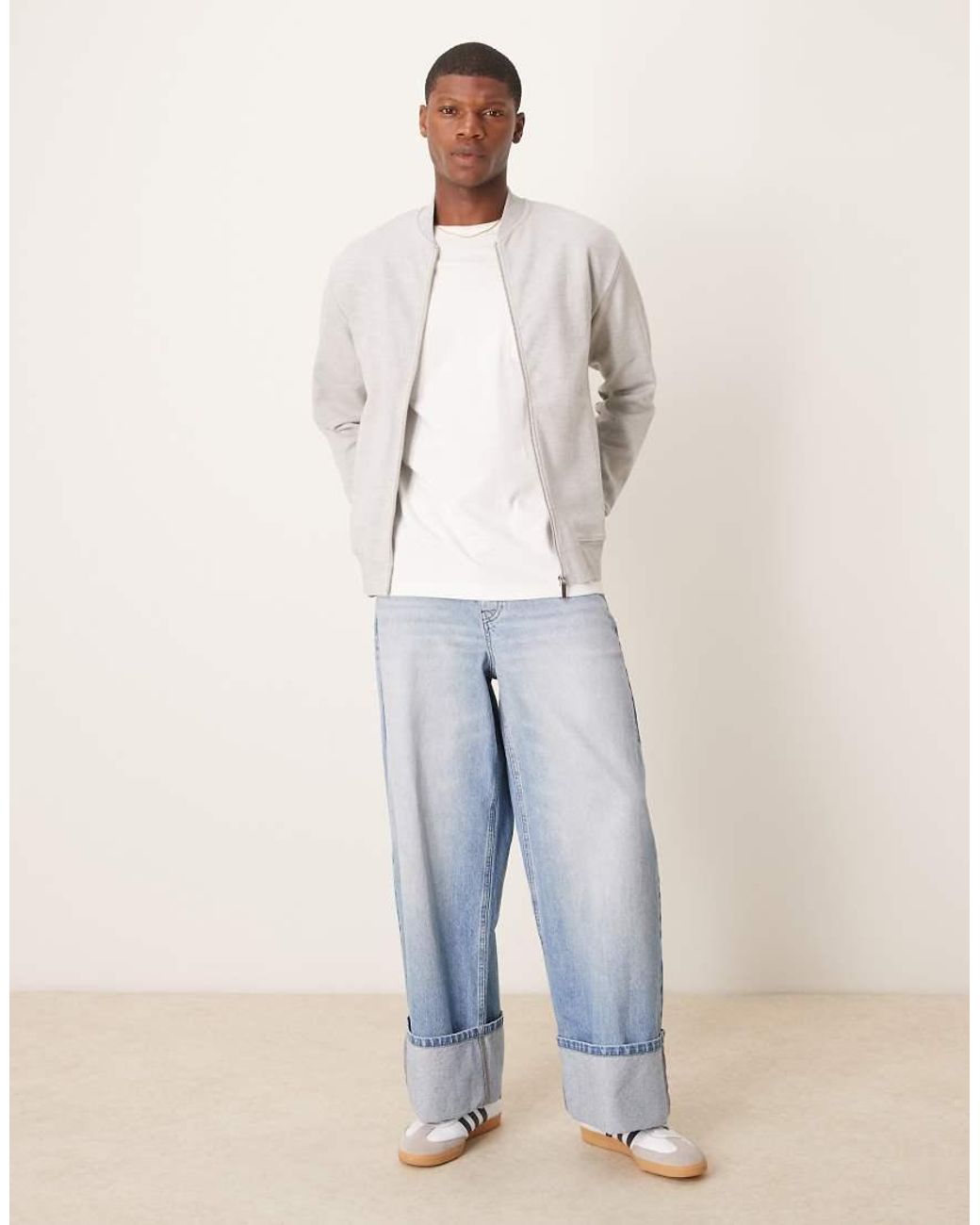 SELECTED Natural Jersey Bomber Jacket for men