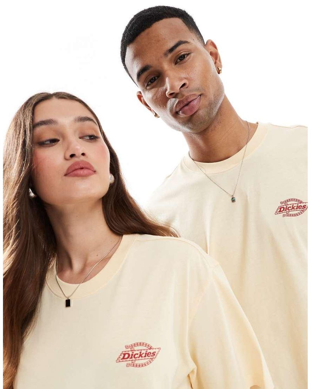 Dickies Natural Brick Mason Back Print Logo T-shirt
