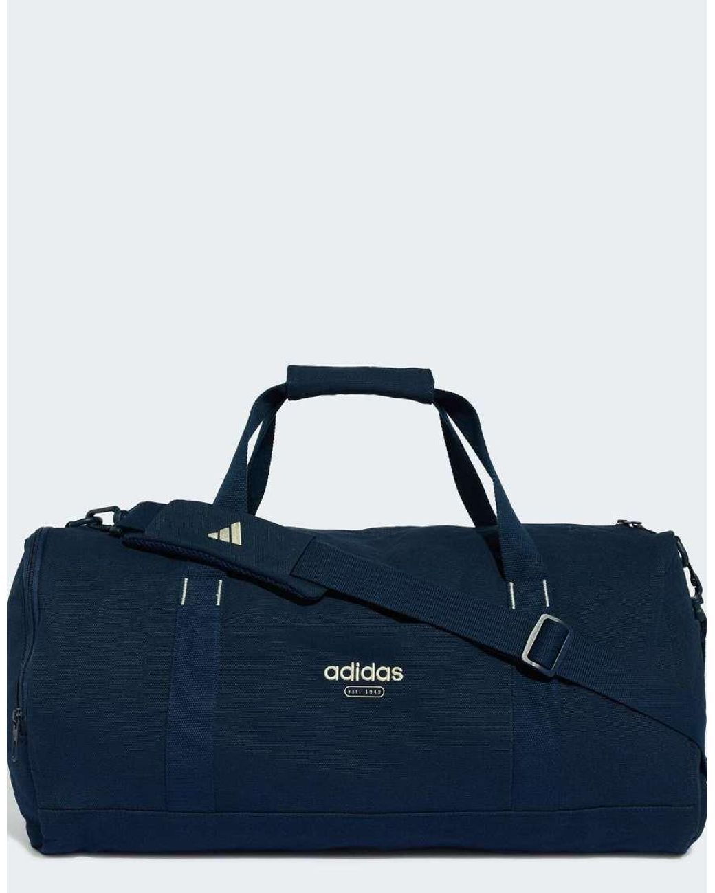 Adidas Originals Blue Canvas Duffel Bag
