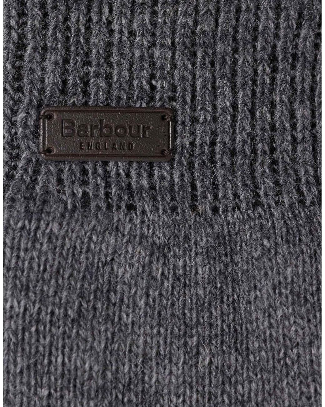 Barbour Gray Carlton Knitted Gloves for men