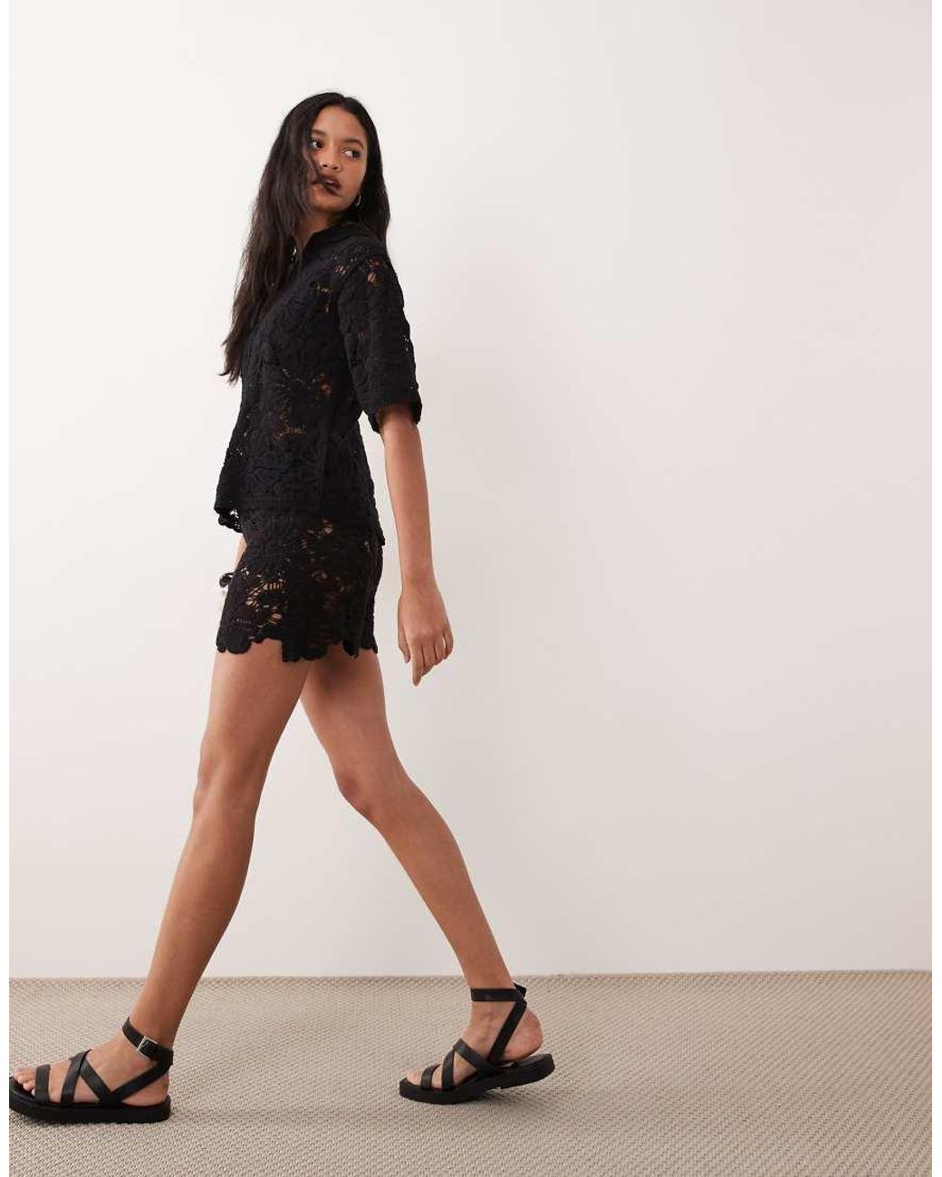 ASOS Gehaakte Short in het Black