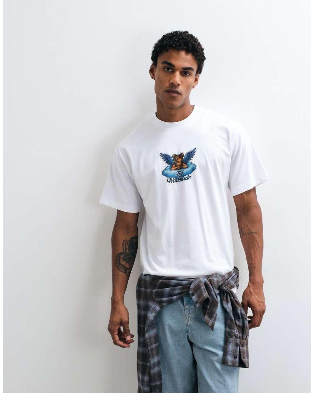 Huf White Graphic Bliss T-Shirt for men