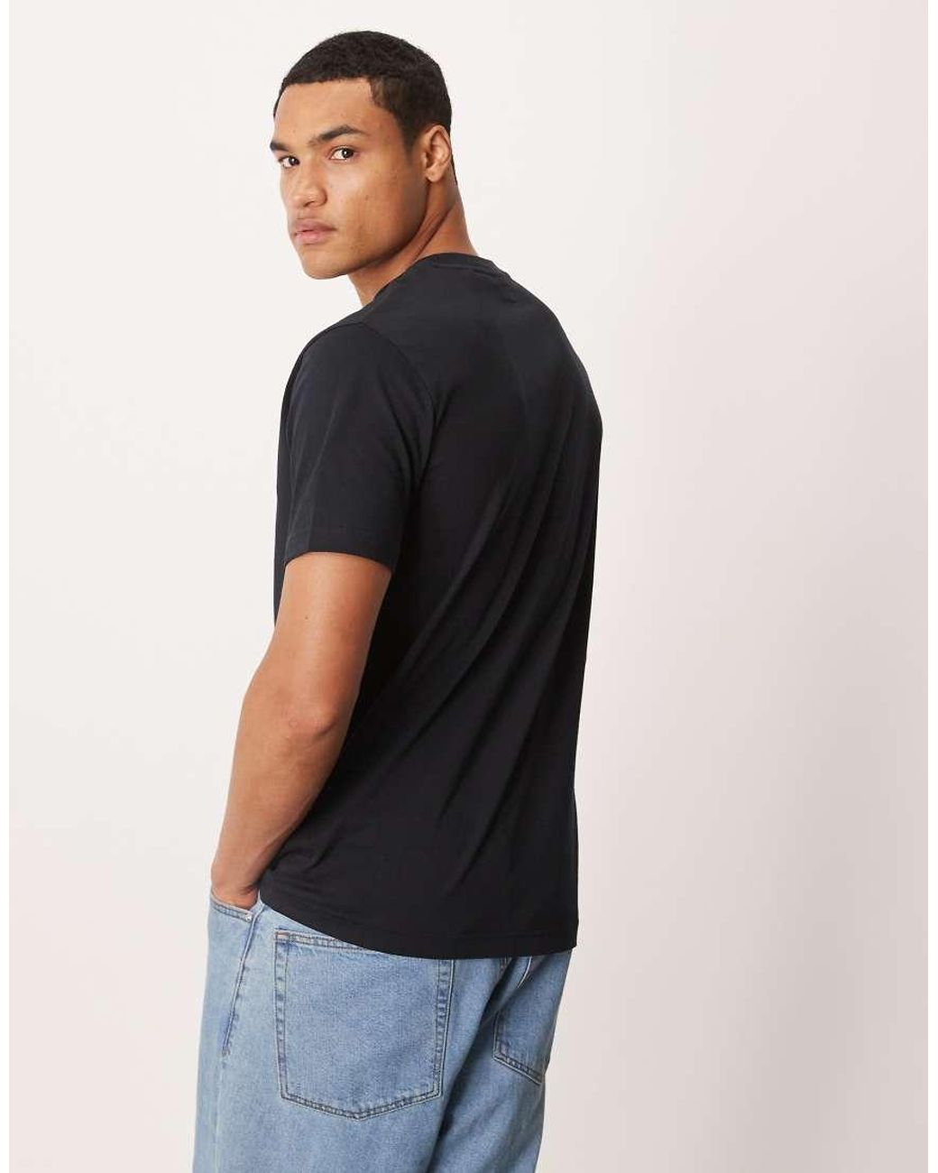 Gant Blue Central Small Logo T-Shirt for men