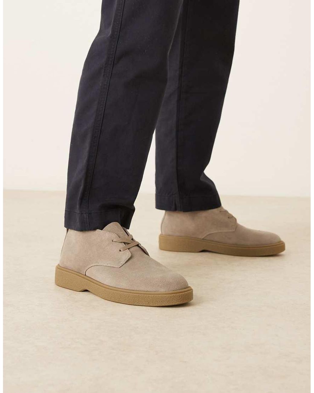Calvin Klein Natural Suede Desert Boots for men