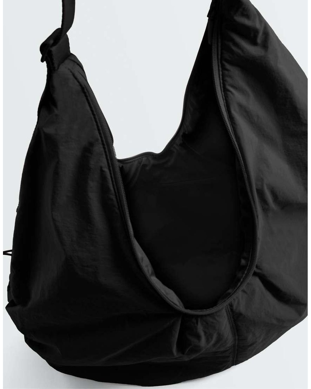 Oysho Black Gathered Shopper Bag