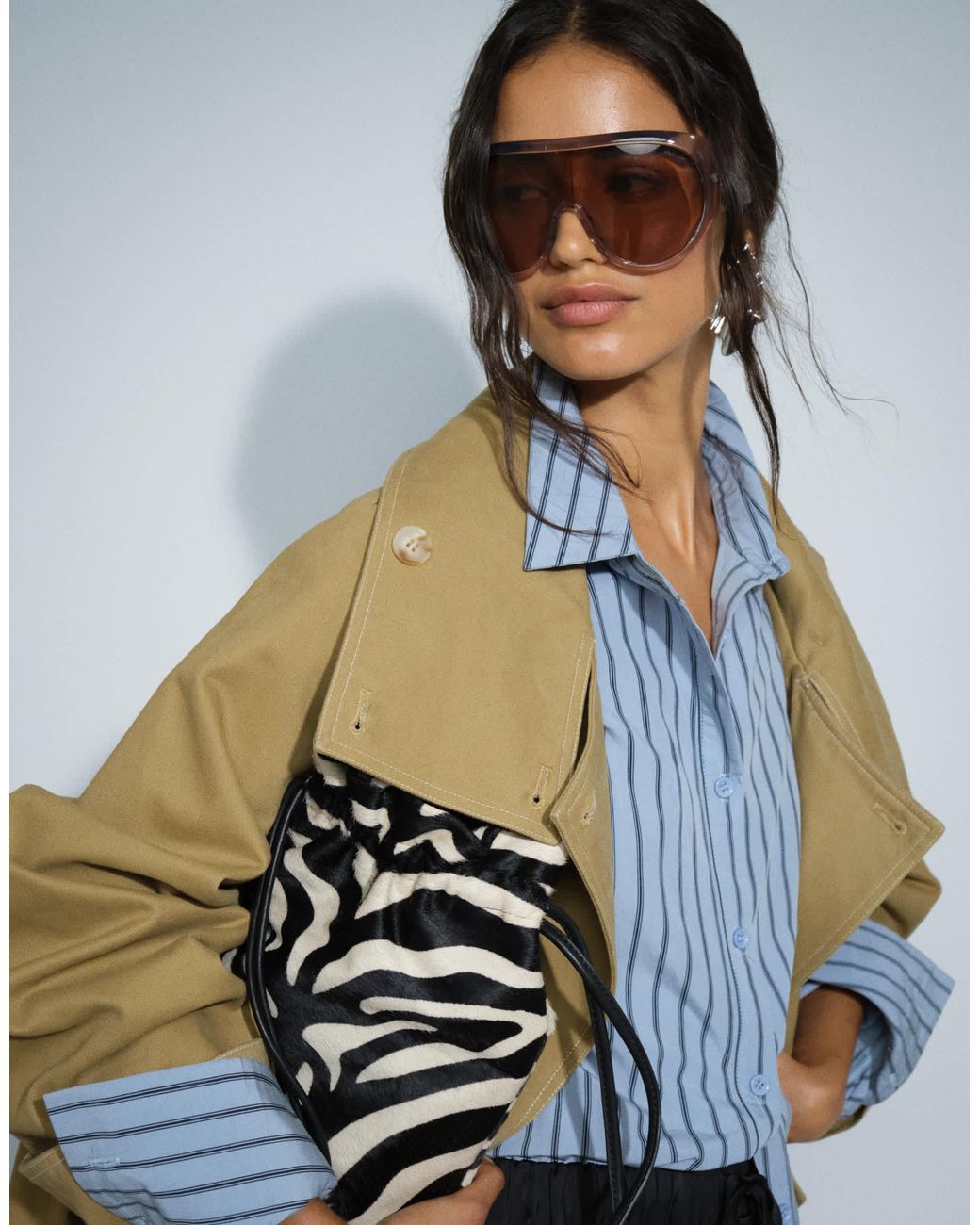 Muse Assembly Natural Funnel Neck Leona Jacket