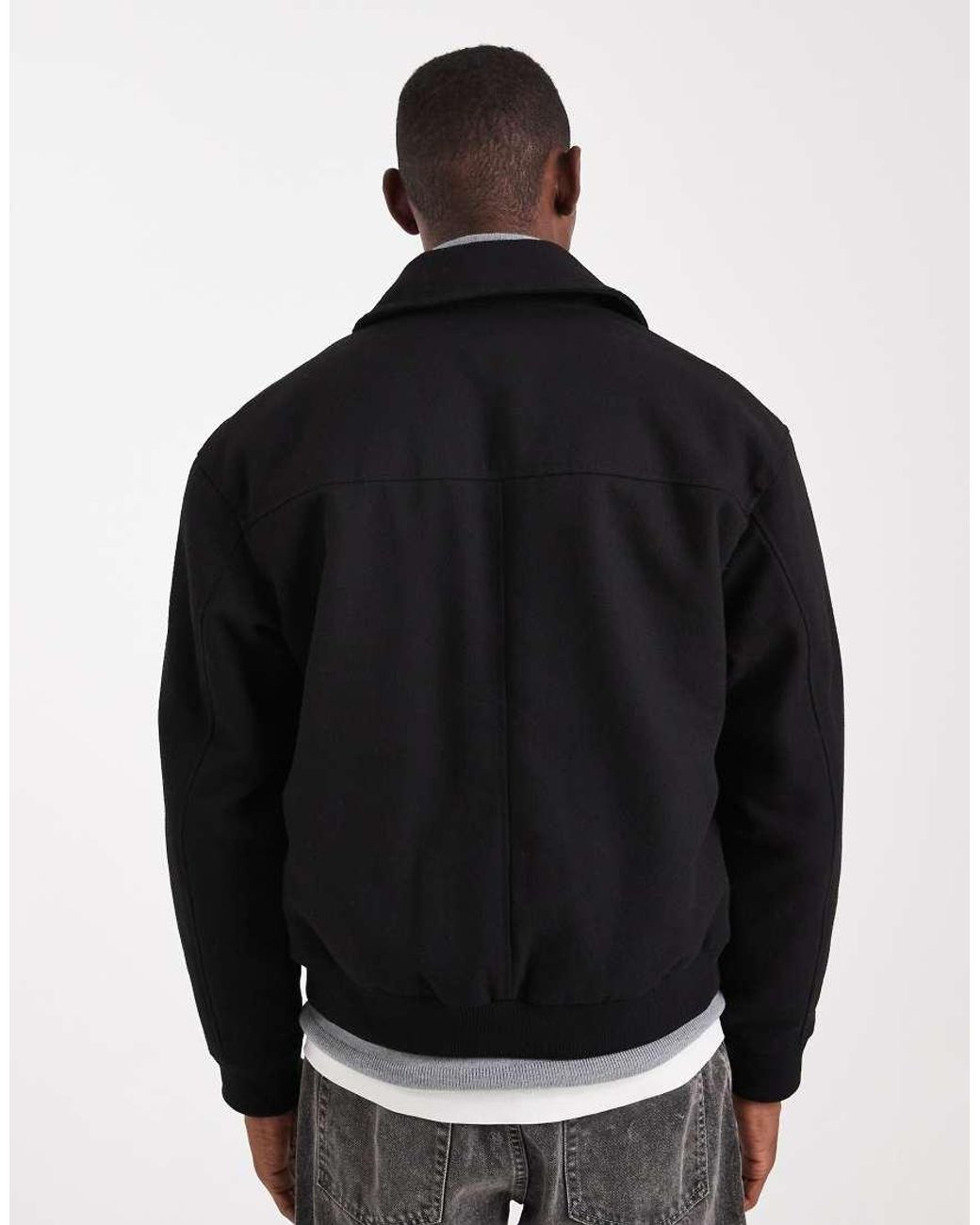 Jack & Jones Black Harrington Bomber Jacket for men