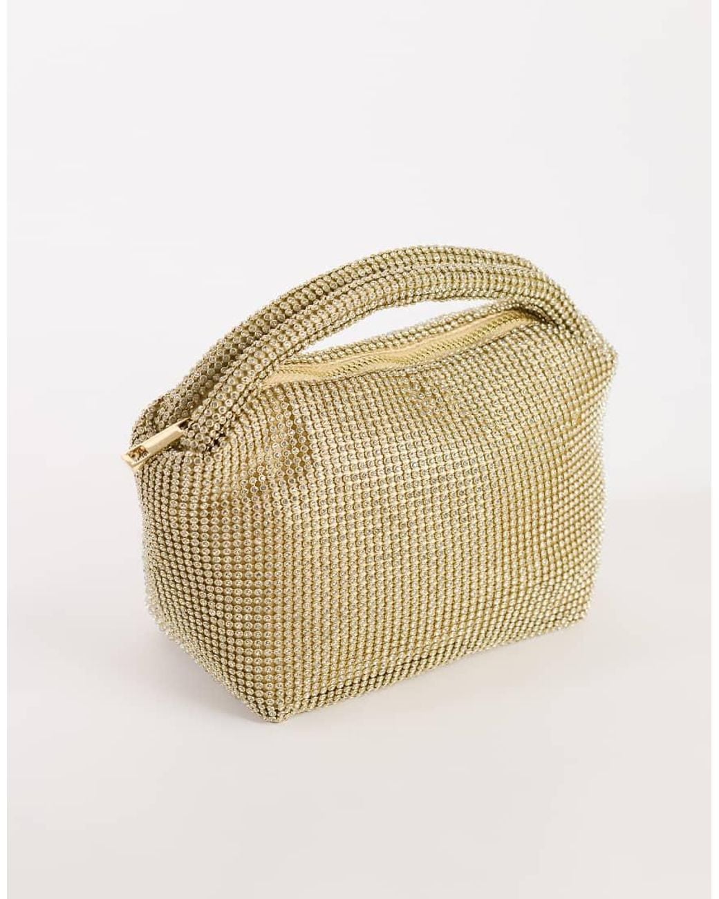 TOPSHOP Natural Ammie Small Embellished Grab Bag