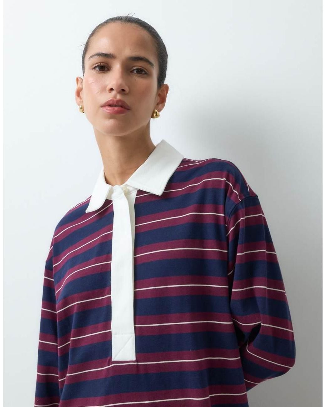 Gap Blue Long Sleeve Rugby Dress