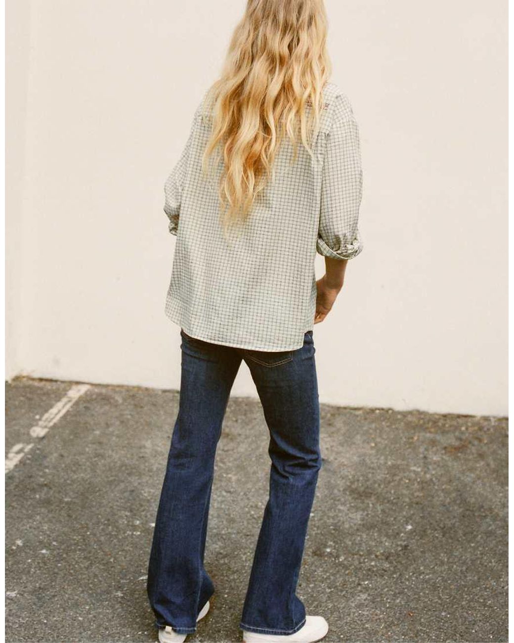 Pull&Bear Gray Check Shirt With Pocket