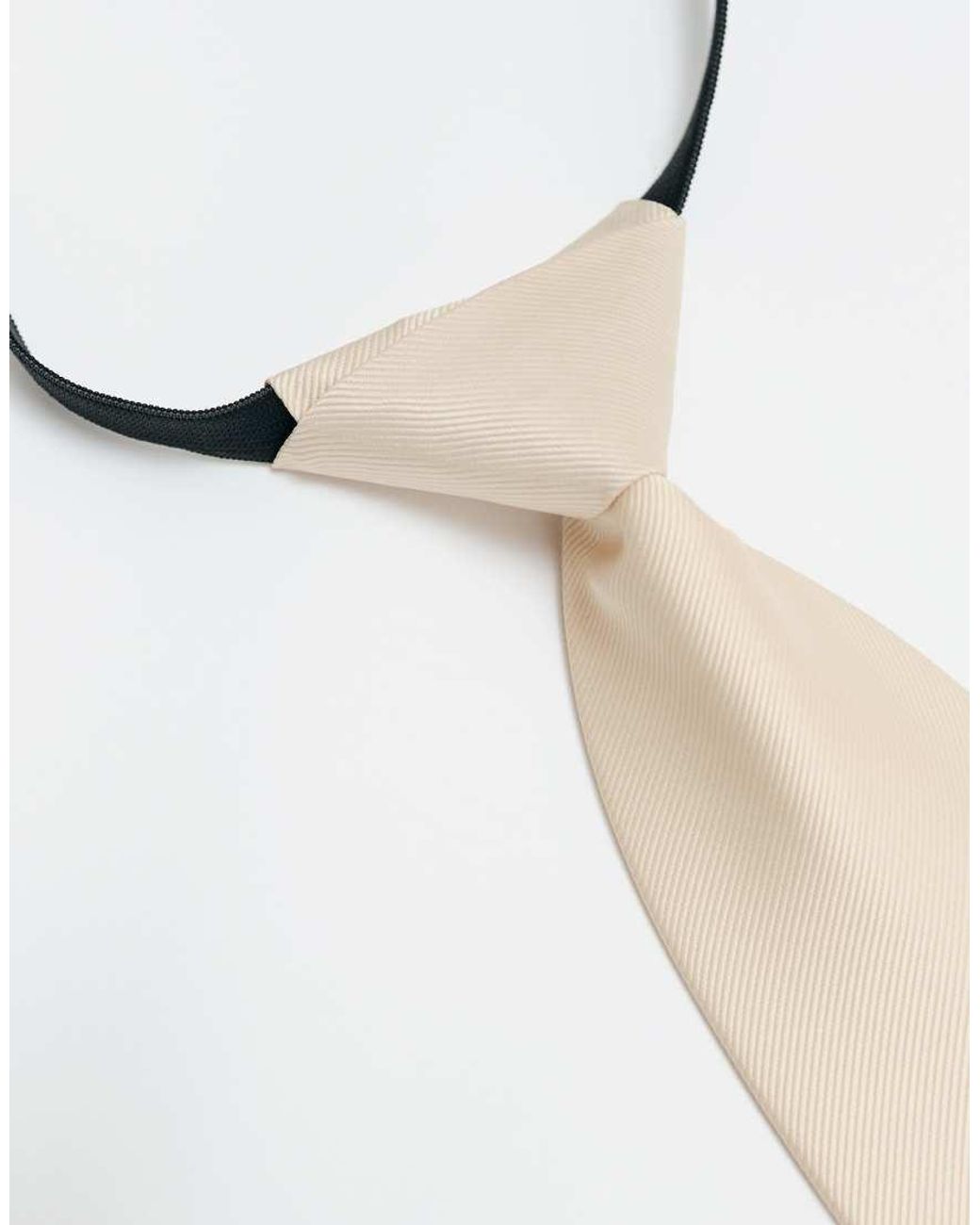 ASOS White Adaptive Hook And Loop Tape Fastener Tie for men