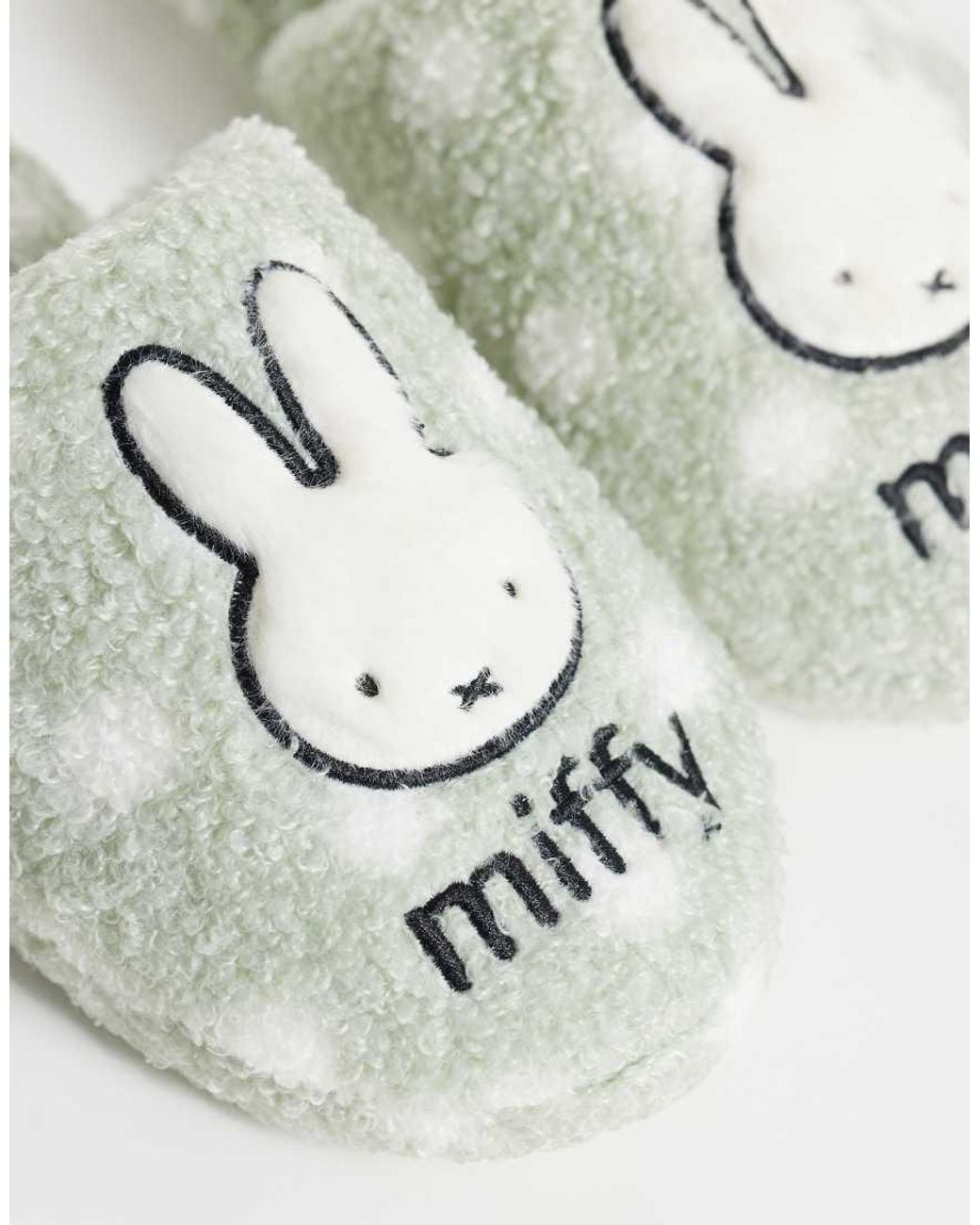 Daisy Street Metallic X Miffy Cozy Slippers With Miffy Graphic