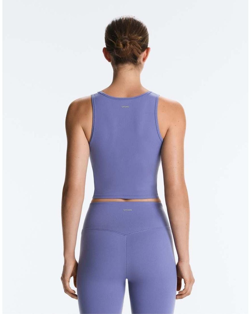 Oysho Blue Evermove Square-Neck Tank Top