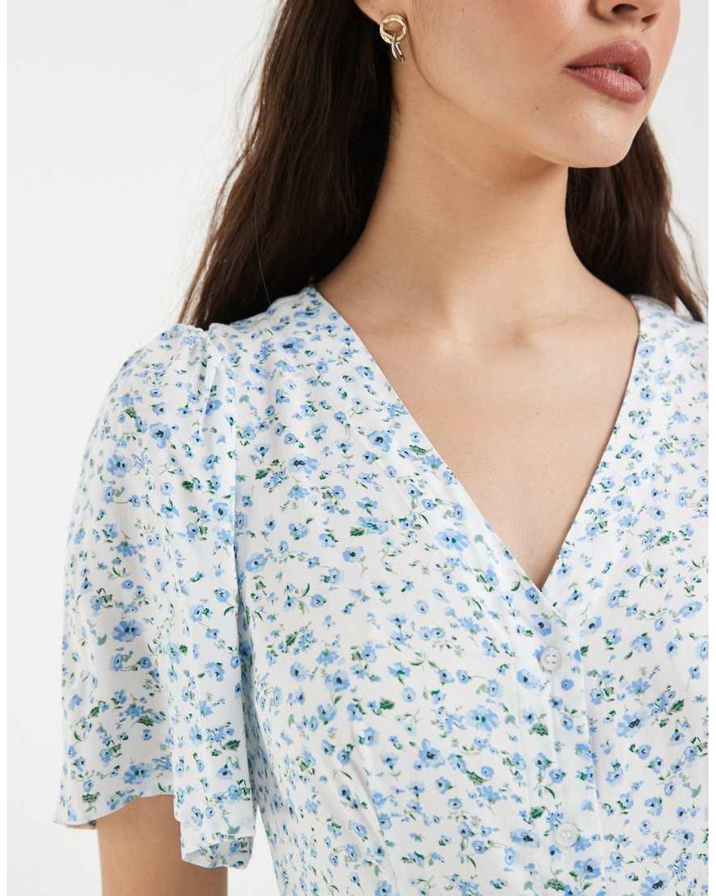 Vero Moda Blue Buttondown Maxi Dress