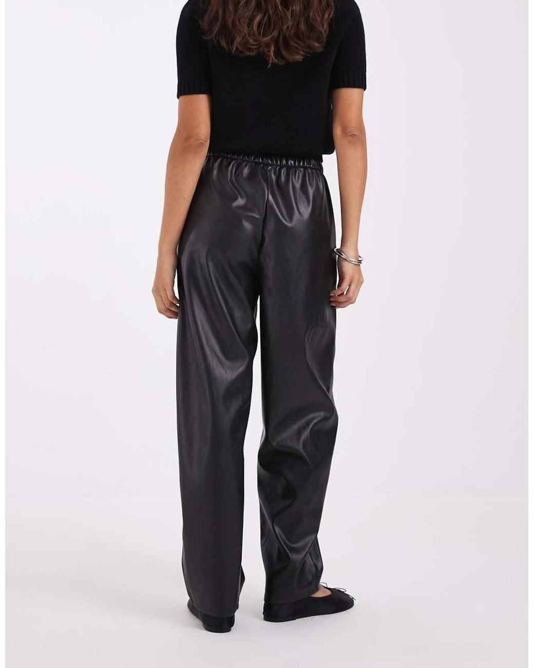 ASOS Black Tailored Faux Leather Peg jogger