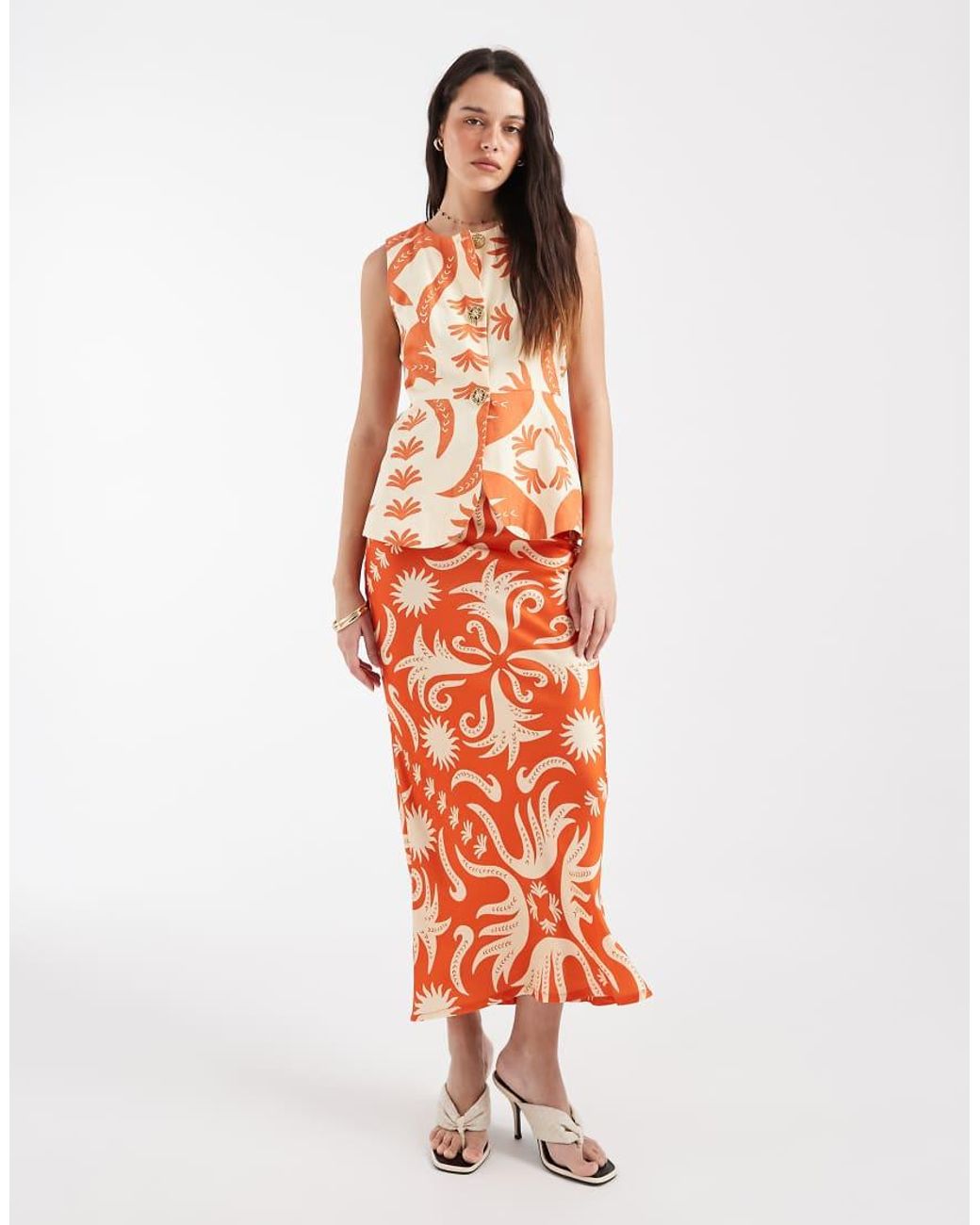 Never Fully Dressed White Cairo Cotton Waistcoat Co-ord
