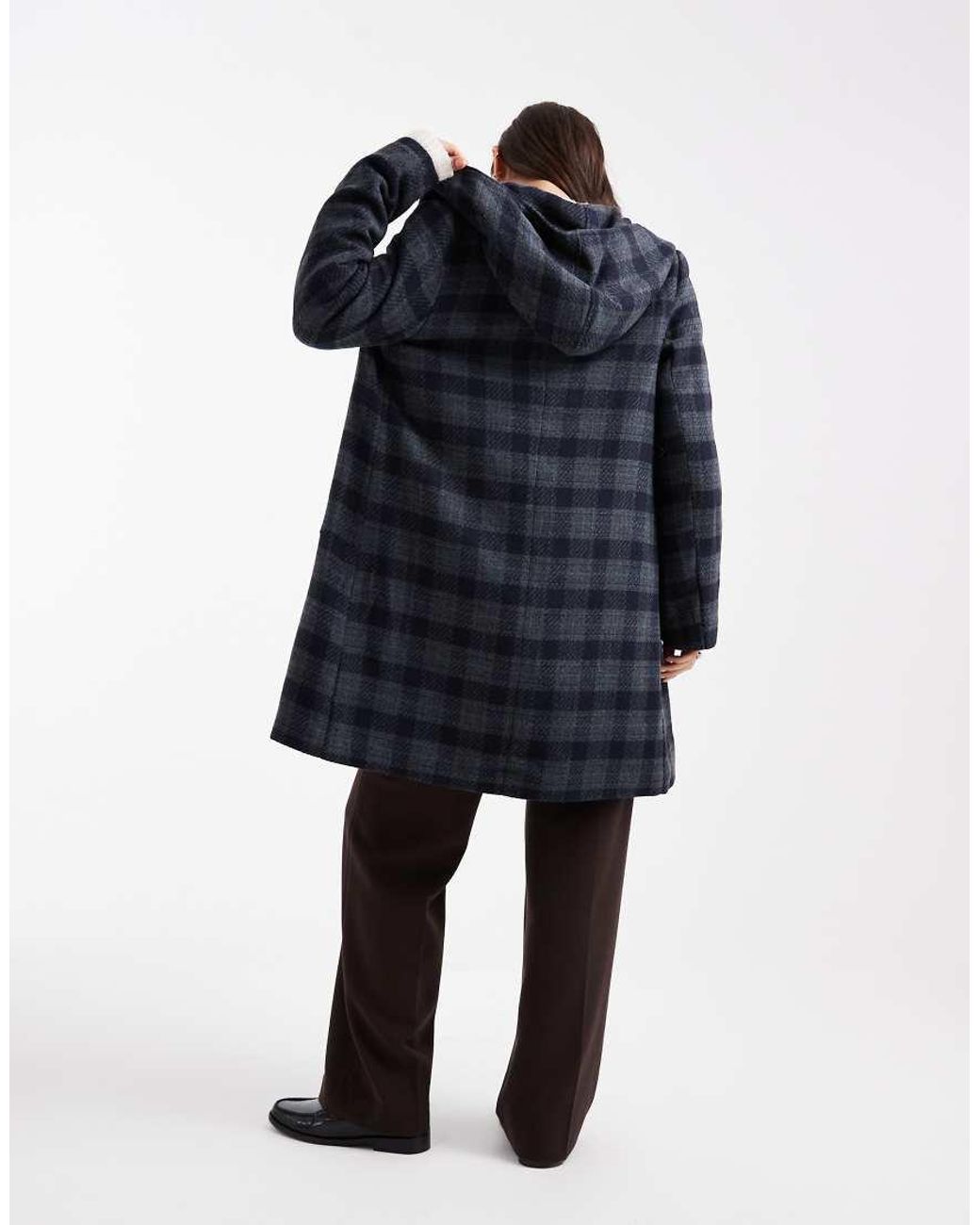 Mango Blue Teen Tailored Hooden Coat