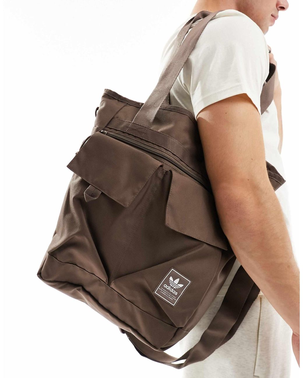 adidas Originals Utility 2.0 Tote Bag in Brown for Men | Lyst