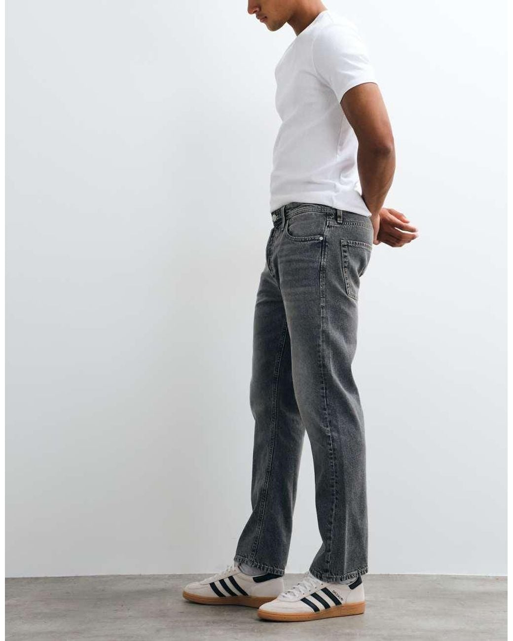 Jack & Jones Gray Chris Relaxed Fit Jeans for men