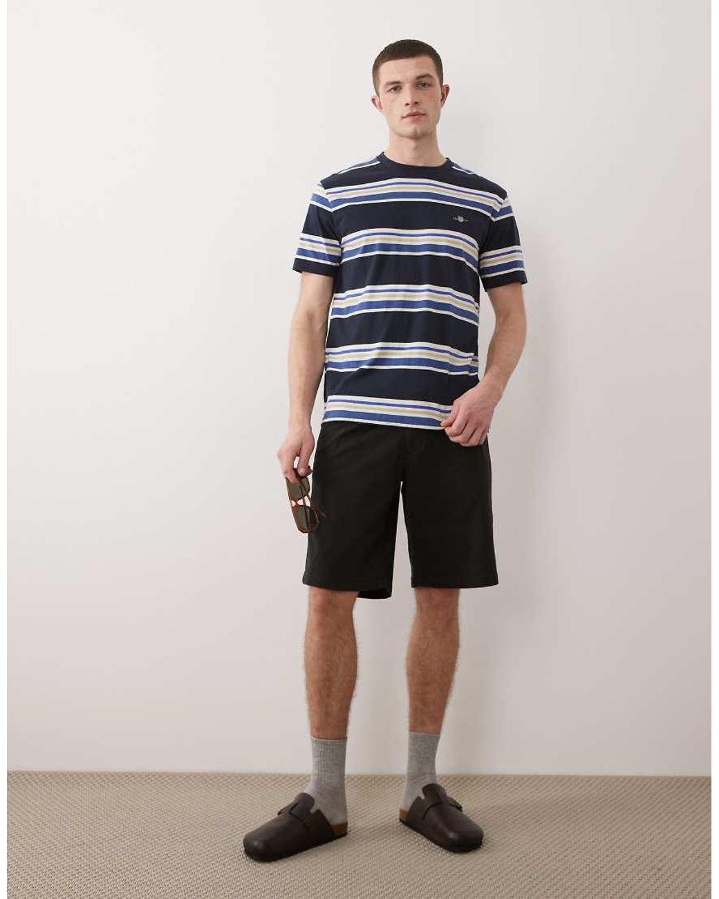 Gant Blue Multistripe T-shirt for men