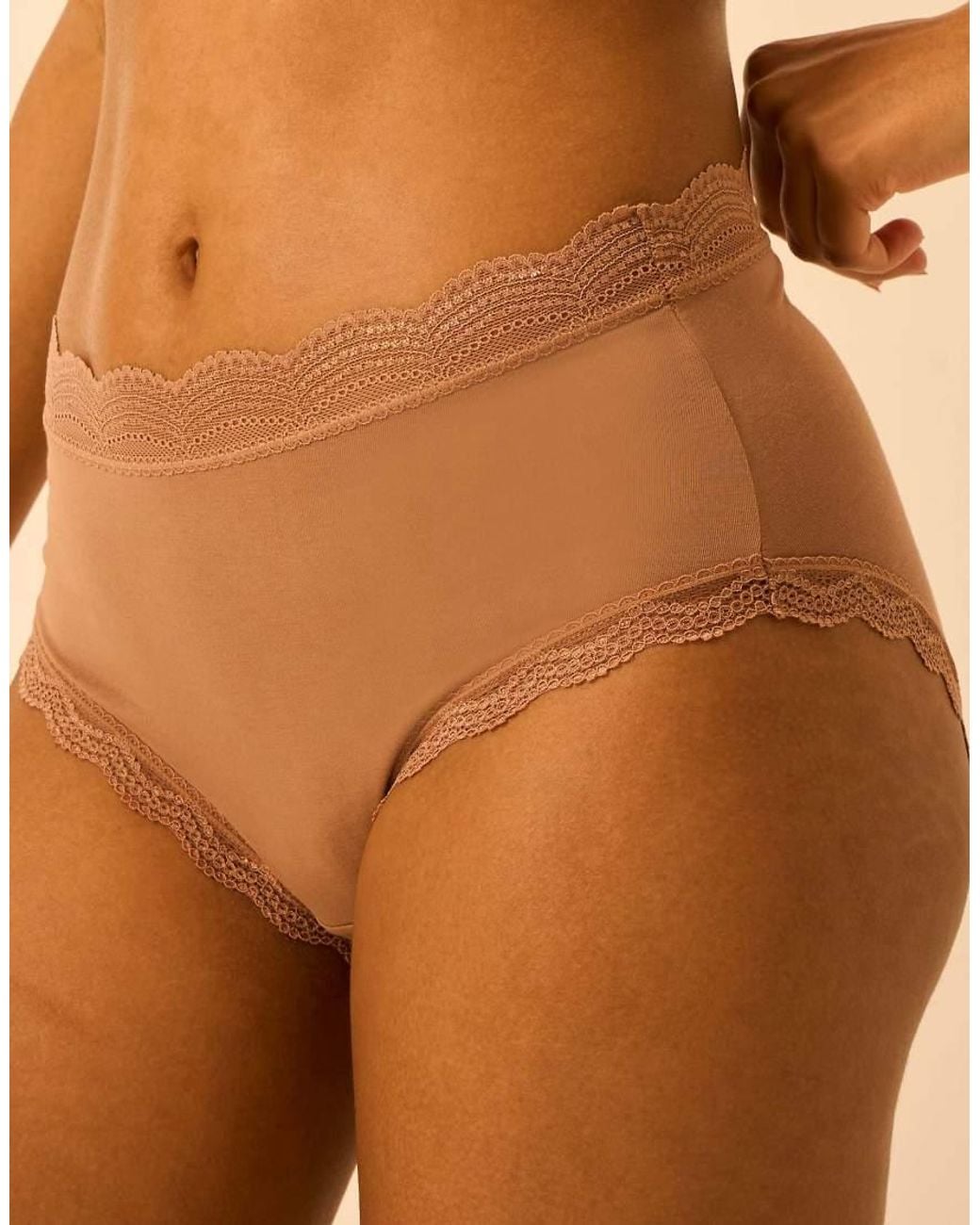 Stripe & Stare Natural High Rise Knicker Four Pack