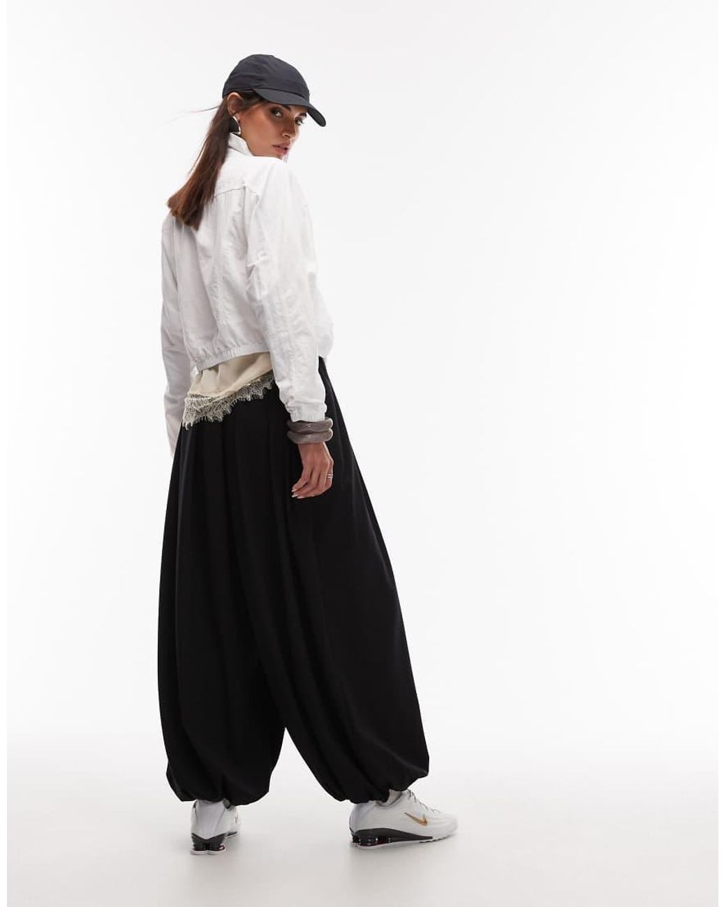 ASOS White Tailored Balloon Trousers