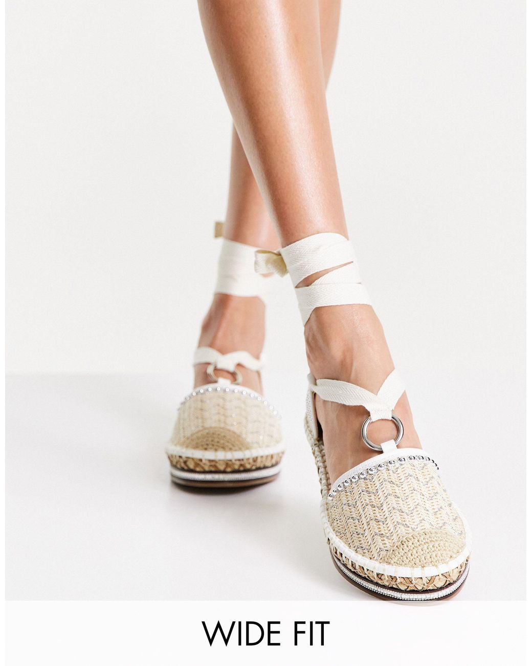 White wide fit espadrilles sale