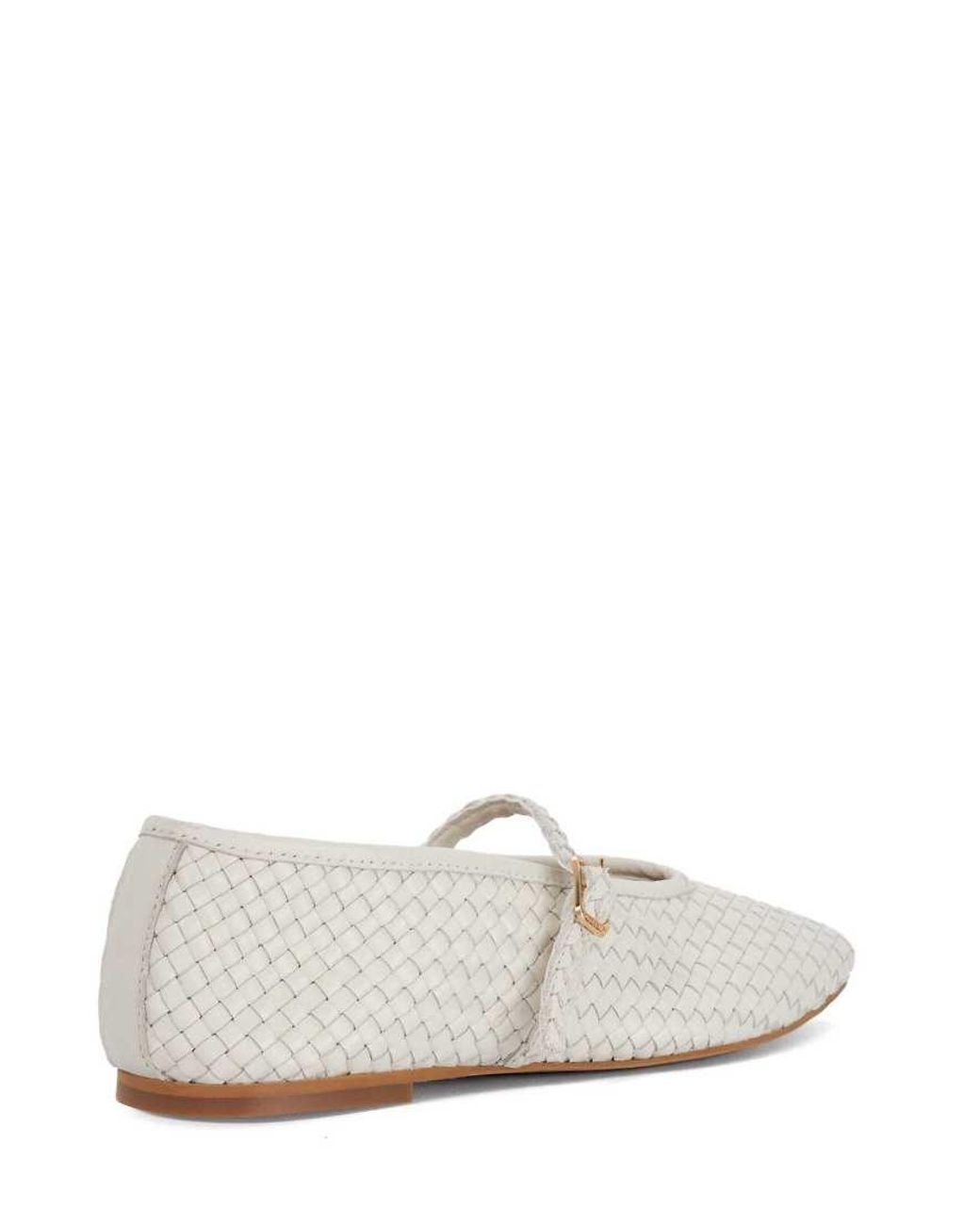Dune White Headliner Ballet Pumps