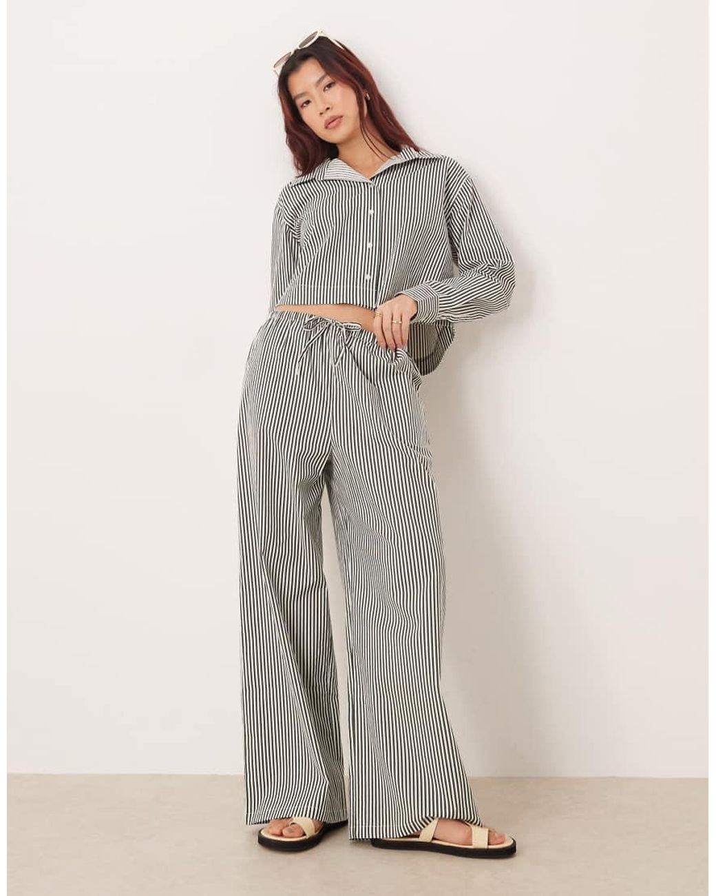 esmé studios Gray Crop Beach Shirt