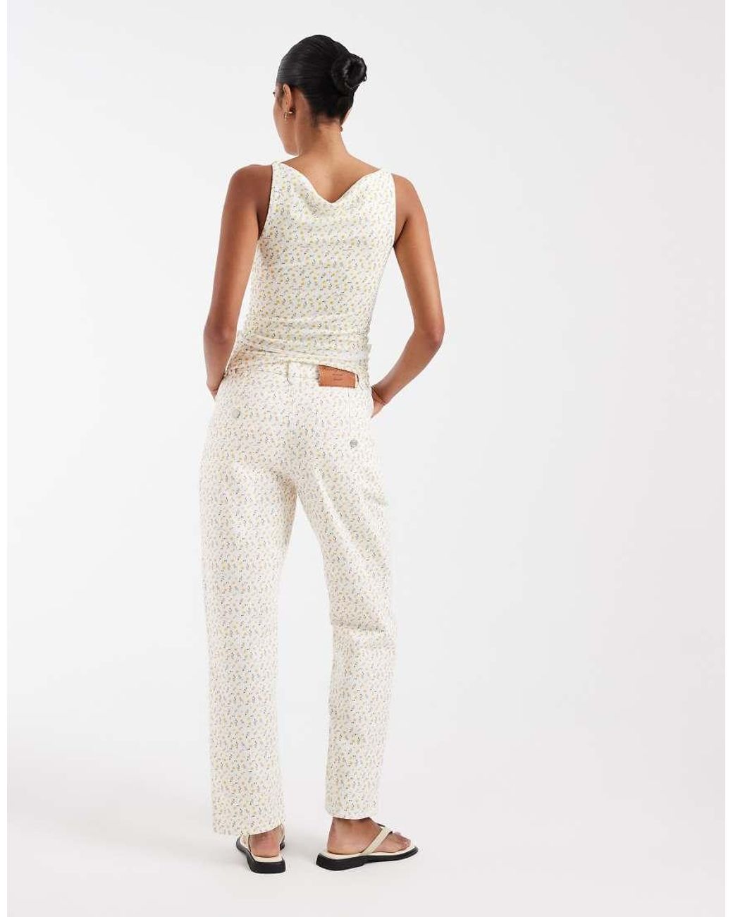 House Of Sunny White Buttercup Jessie Denim Trousers