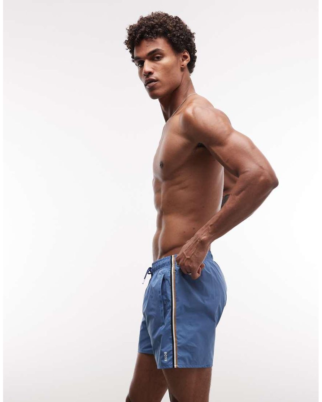 Boss Blue Iconic Swim Shorts for men
