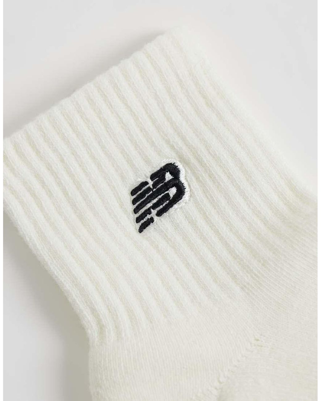 New Balance White Logo Patch 3 Pack Ankle Socks for men