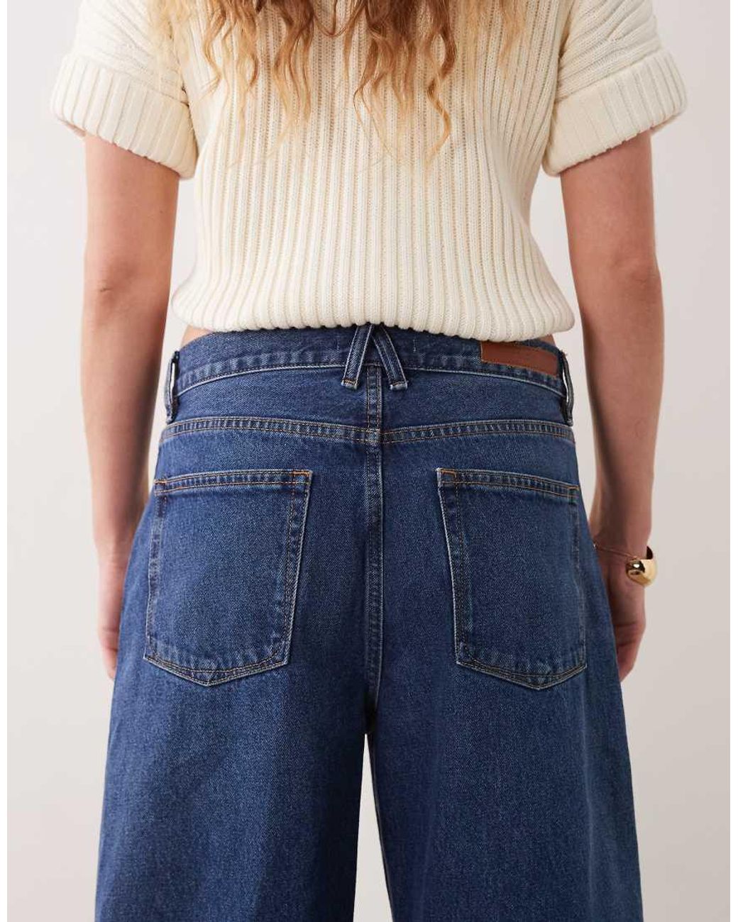 GOOD AMERICAN Blue Vintage Low Slung Waist baggy Jean