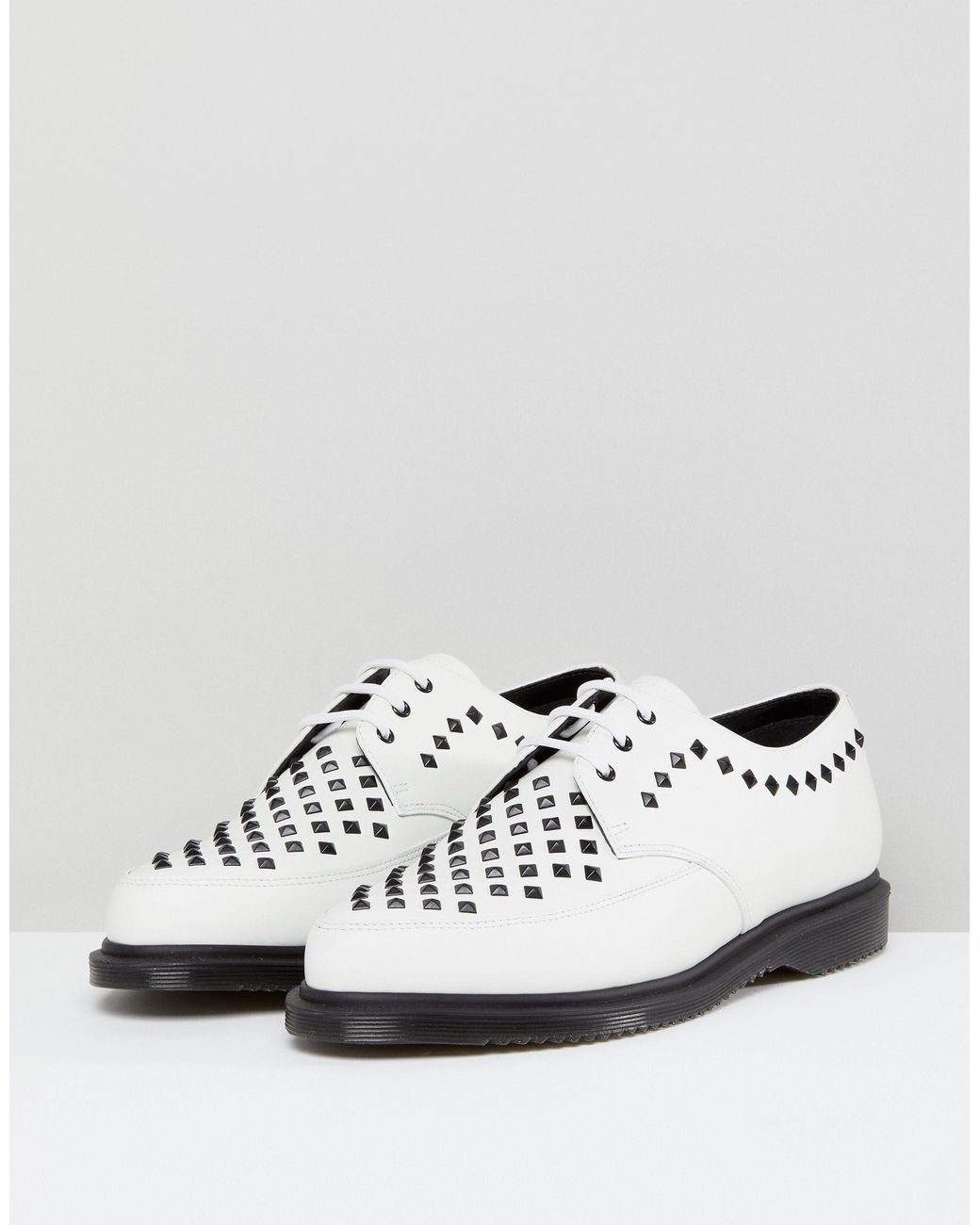 Dr. Martens Willis Studded Creepers in White for Men | Lyst