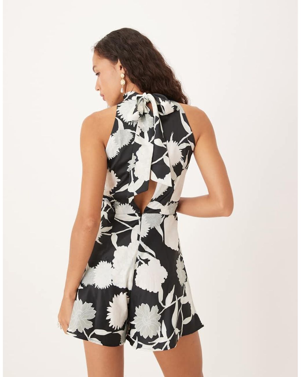 True Decadence White Tie Back Playsuit