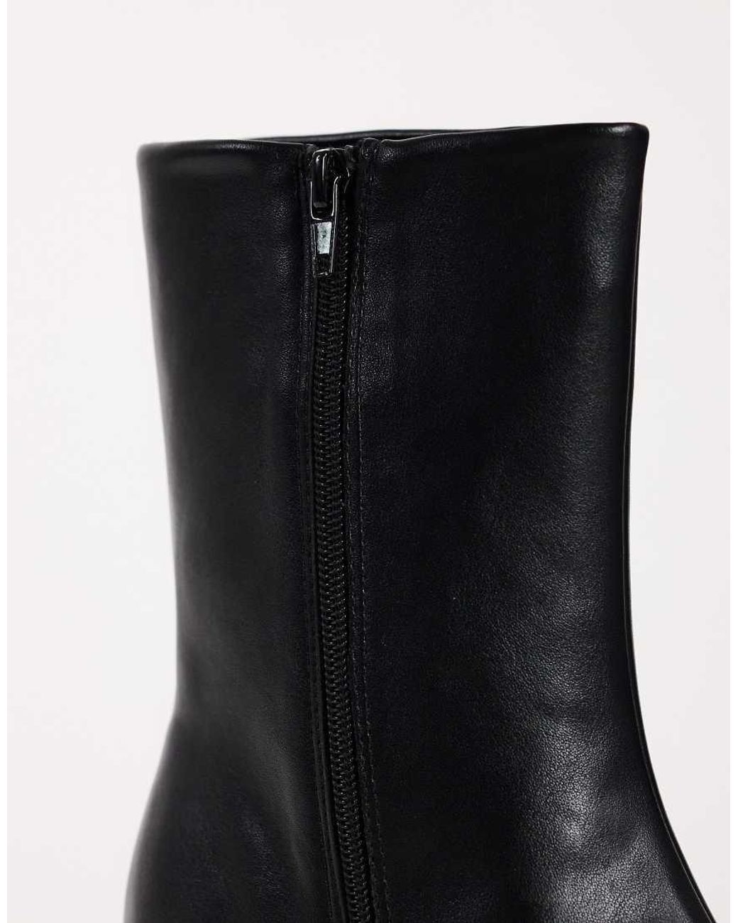 TOPSHOP Black Kiki Cone Heel Ankle Boot