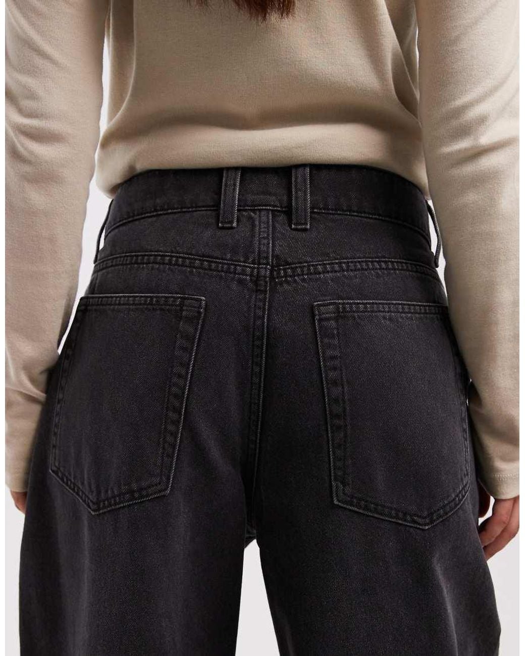 Collusion Black X001 Antifit Mid Rise Jean
