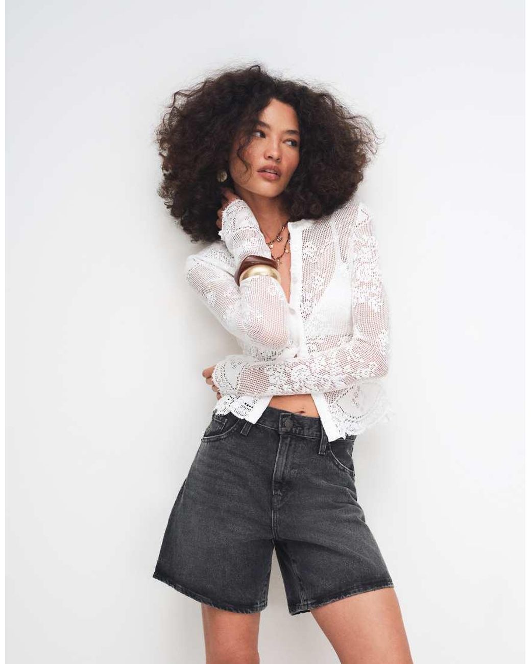 Levi's Blue High Waisted baggy Denim Shorts