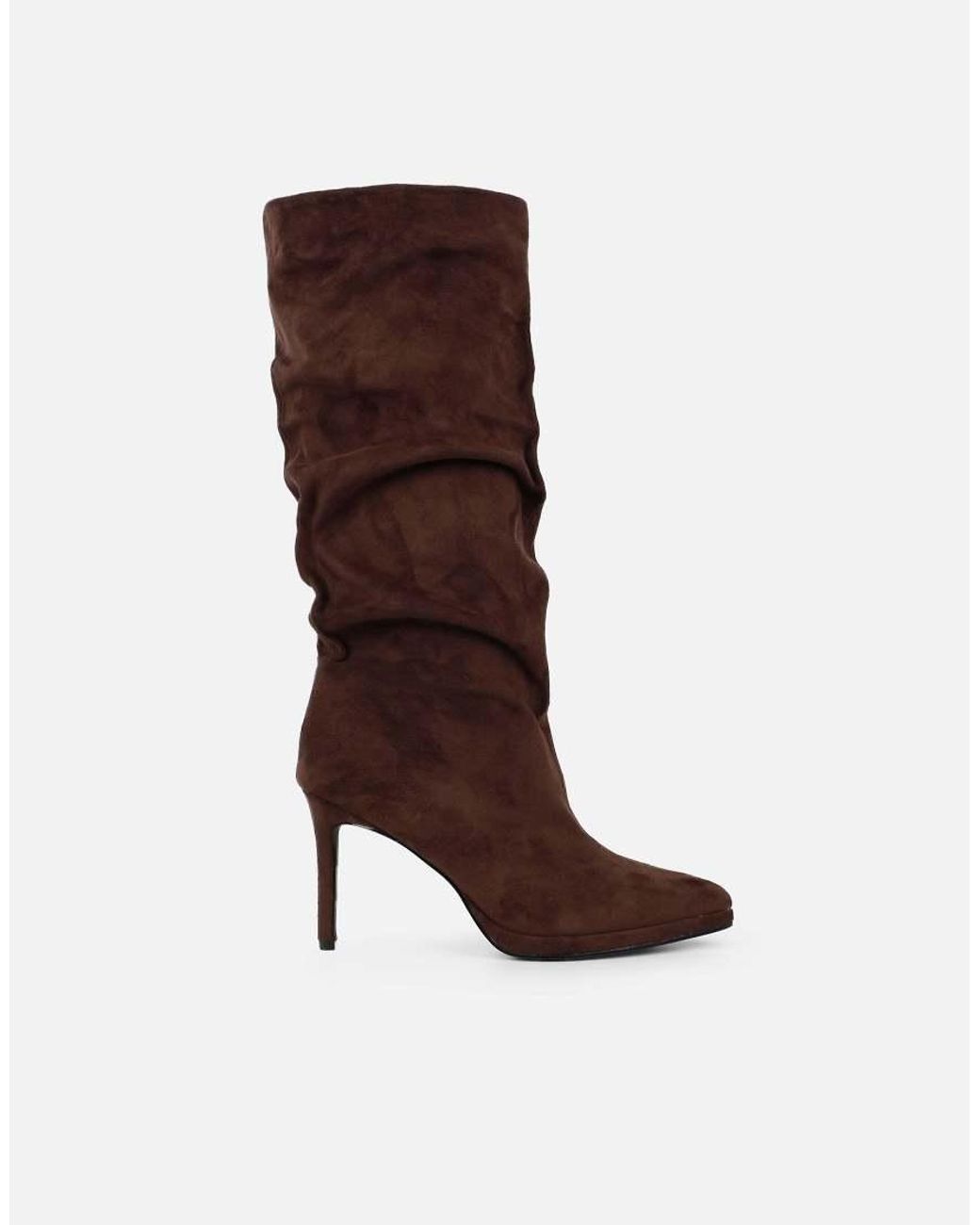 SIMMI Brown Clarke Ruched Boots