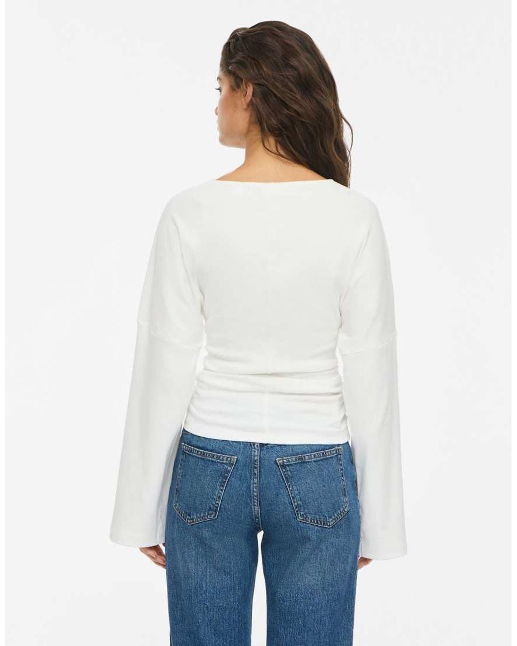 Noisy May White Long Sleeved Top