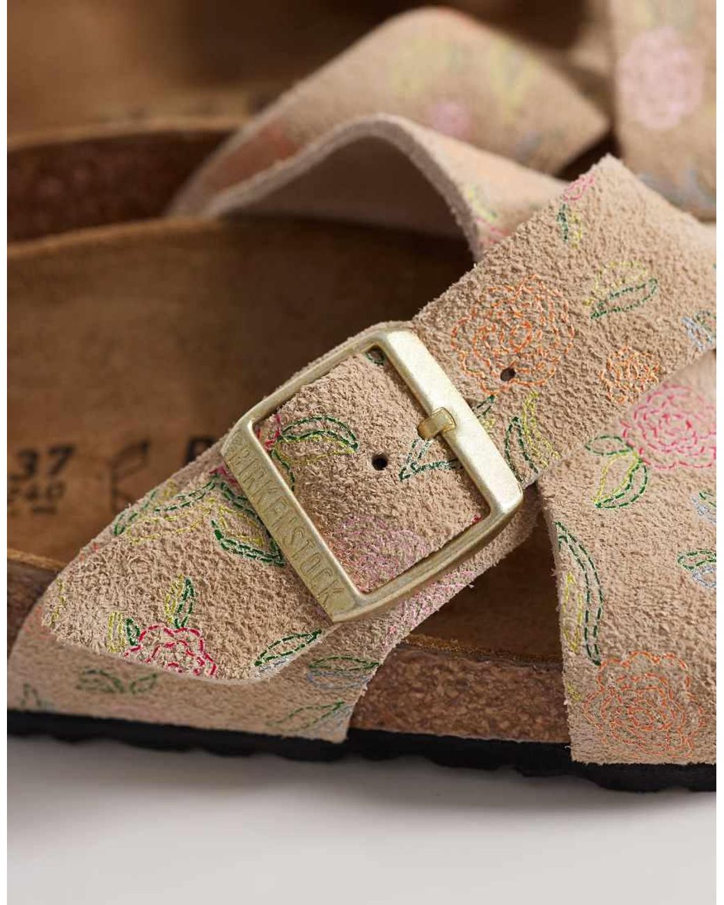 Birkenstock Natural Siena Suede Sandals