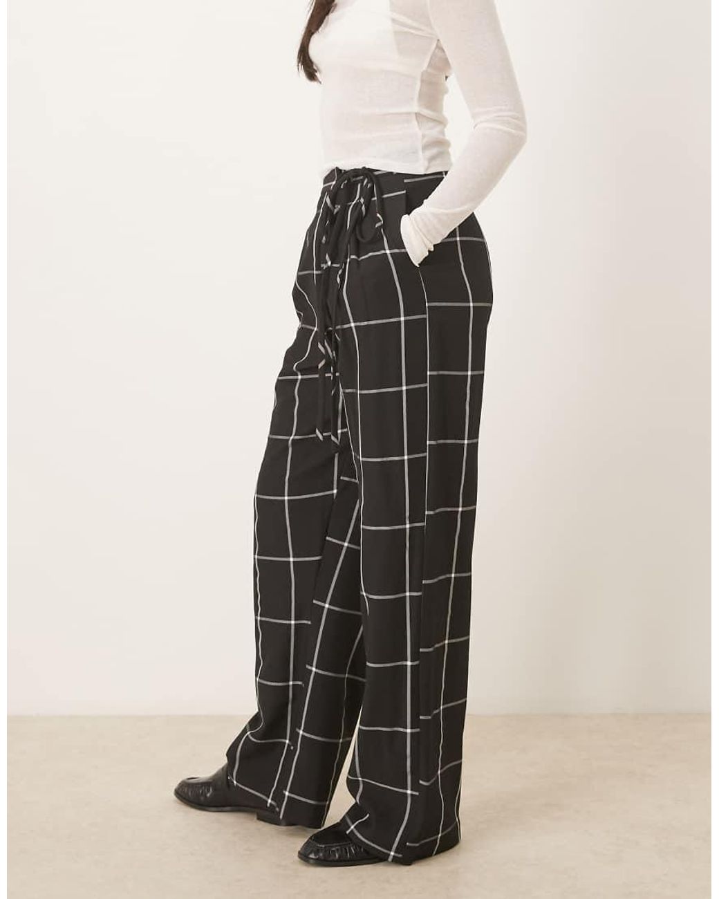 ASOS Multicolor Wrap Tie Wide Leg Pants