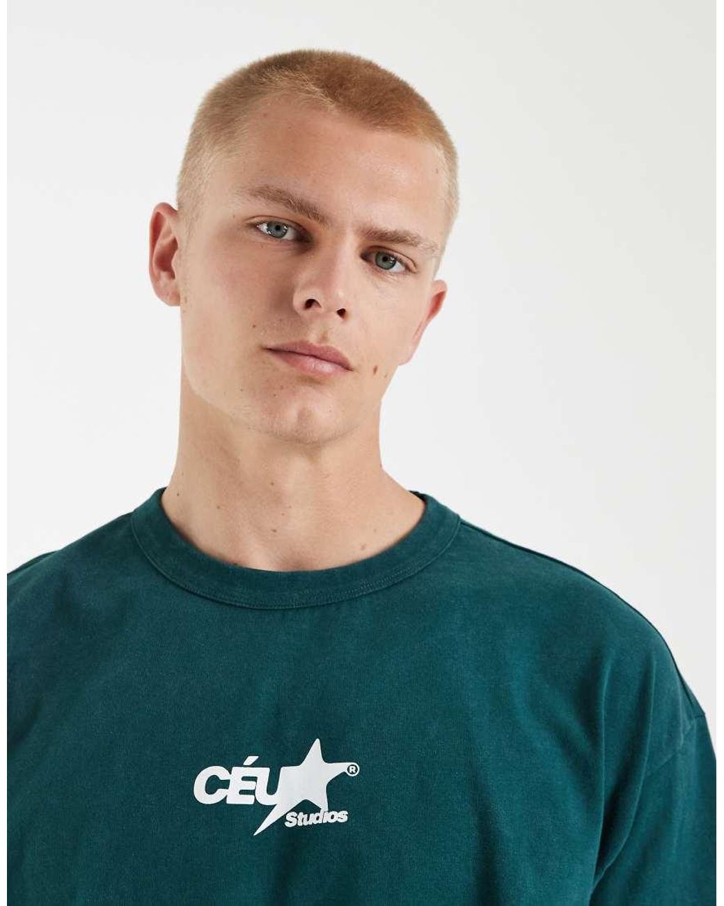 ASOS Green Oversized T-shirt With Street Graphic for men