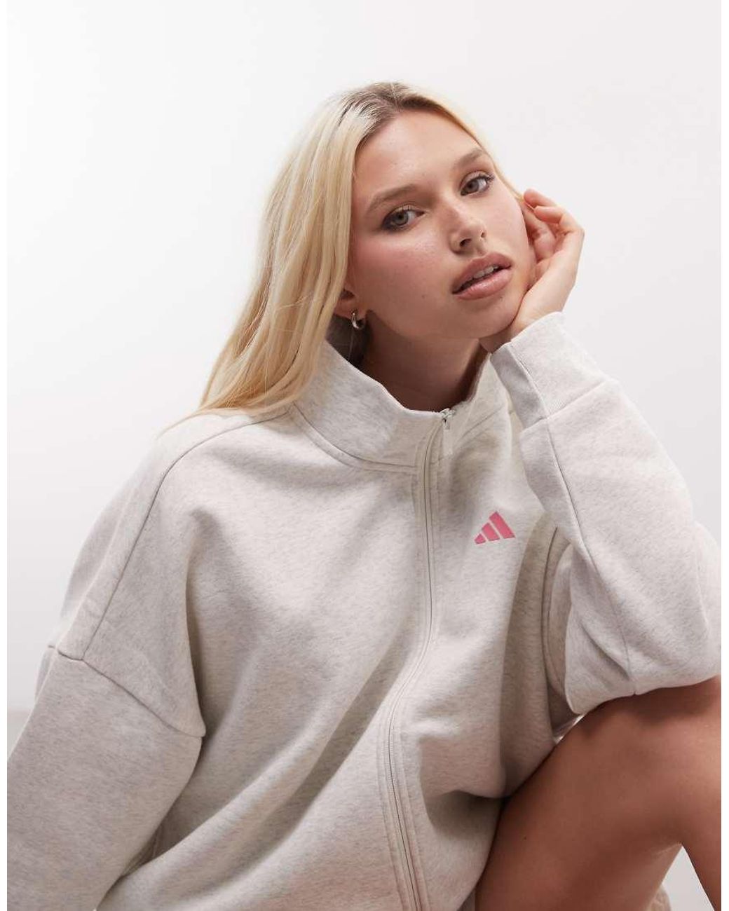 Adidas Originals White Adidas Sportswear Three Stripes Studios Track Top And