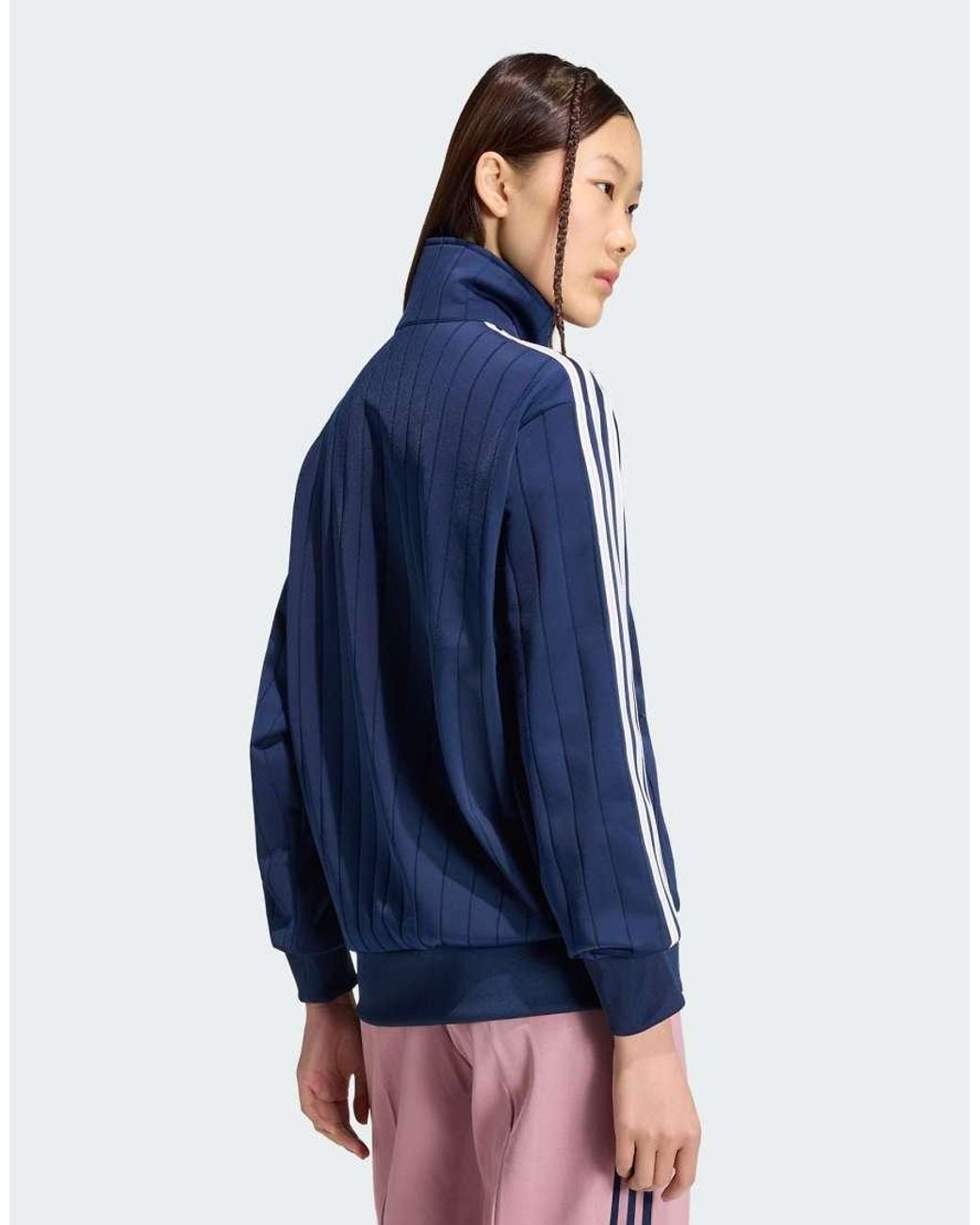 Adidas Originals Blue Pinstripe Firebird Loose Tracktop