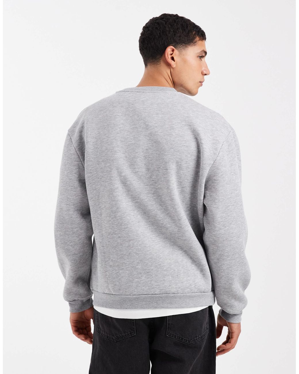 ASOS Gray Essentials Relaxed Fit Sweatshirt for men