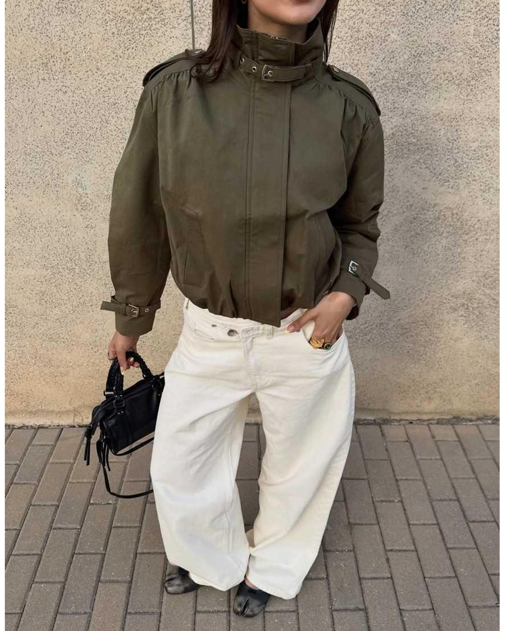 Bershka Gray Wide-Leg Jeans